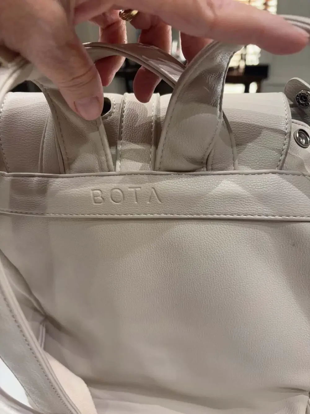 Hydration Backpack Bota Beige Faux Leather NWOT